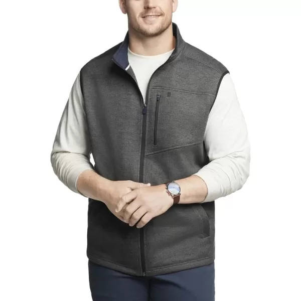 IZOD Men's Big and Tall Advantage Performance Full Zip Sweater Fleece Vest