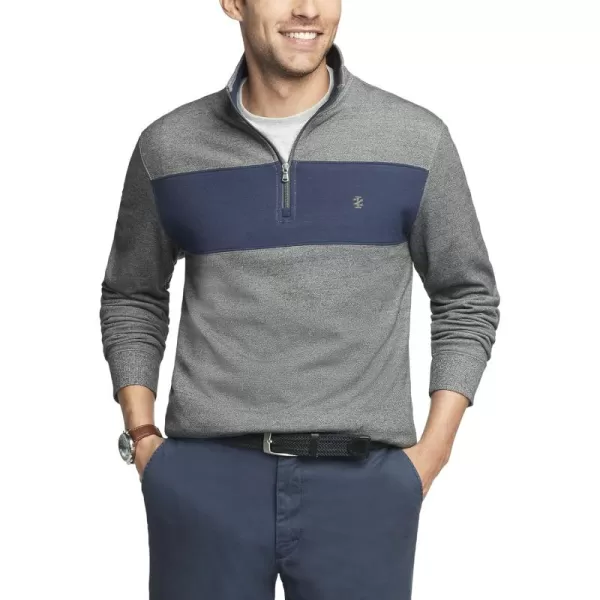 IZOD Men's Big and Tall Advantage Performance Quarter Zip Fleece Pullover Sweatshirt