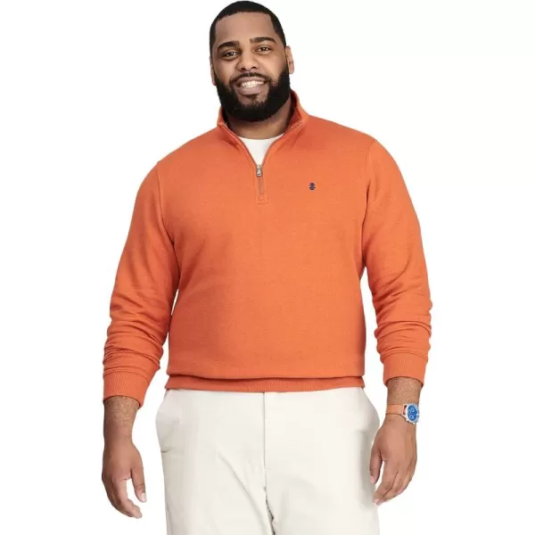 IZOD Men's Big and Tall Advantage Performance Quarter Zip Fleece Pullover Sweatshirt