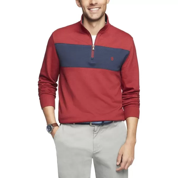 IZOD Men's Big and Tall Advantage Performance Quarter Zip Fleece Pullover Sweatshirt