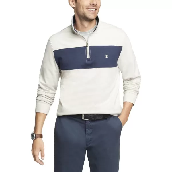 IZOD Men's Big and Tall Advantage Performance Quarter Zip Fleece Pullover Sweatshirt