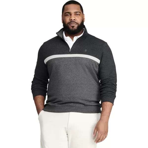 IZOD Men's Big and Tall Advantage Performance Quarter Zip Fleece Pullover Sweatshirt