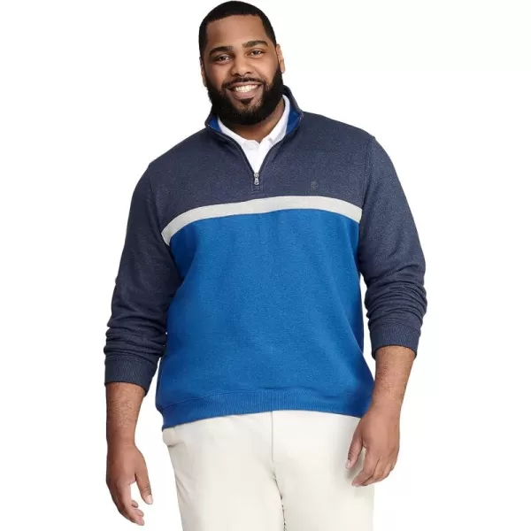 IZOD Men's Big and Tall Advantage Performance Quarter Zip Fleece Pullover Sweatshirt