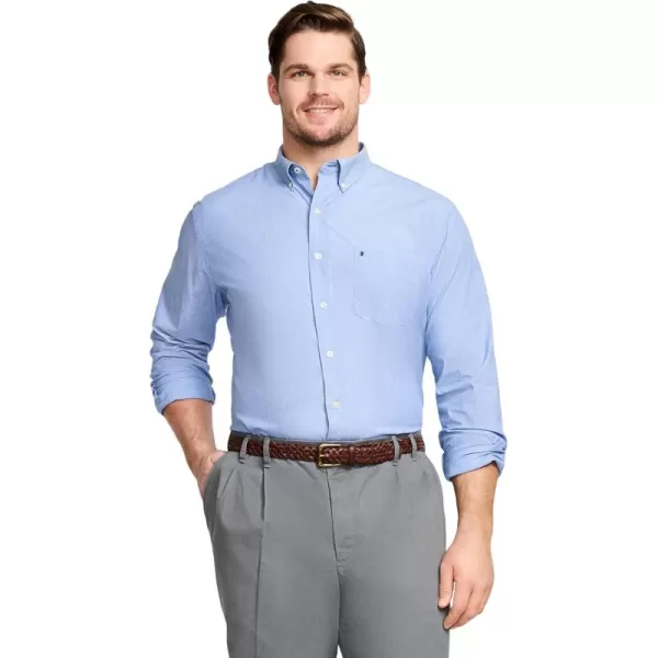 IZOD Men's Big and Tall Button Down Long Sleeve Stretch Performance Solid Shirt
