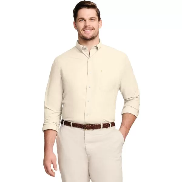 IZOD Men's Big and Tall Button Down Long Sleeve Stretch Performance Solid Shirt