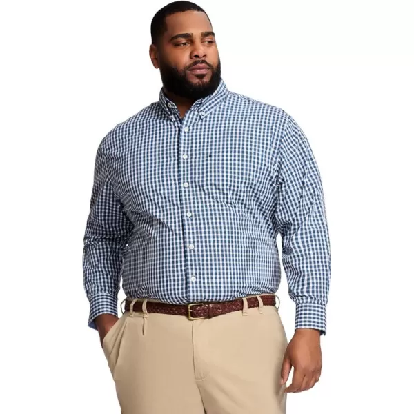 IZOD Men's Big and Tall Performance Comfort Long Sleeve Plaid Button Down