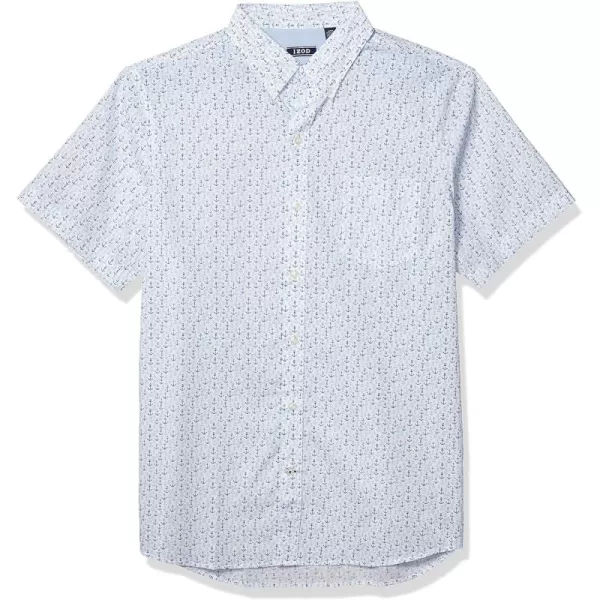 IZOD Men's Breeze Short Sleeve Button Down Patterned Shirt