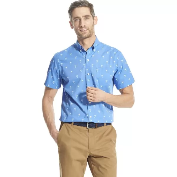 IZOD Men's Breeze Short Sleeve Button Down Patterned Shirt