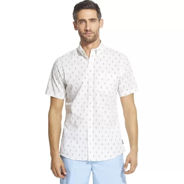 IZOD Men's Breeze Short Sleeve Button Down Patterned Shirt
