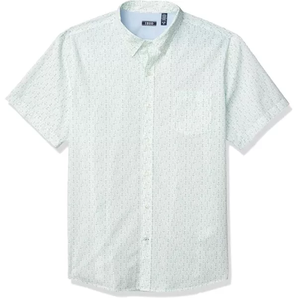 IZOD Men's Breeze Short Sleeve Button Down Patterned Shirt