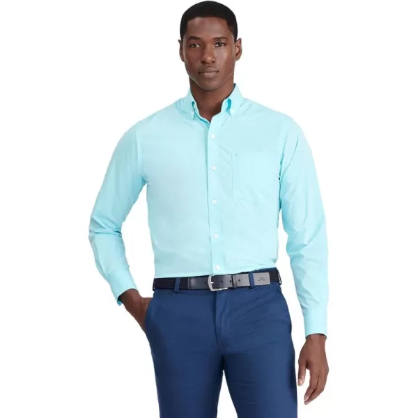 IZOD Men's Button Down Long Sleeve Stretch Performance Solid Shirt