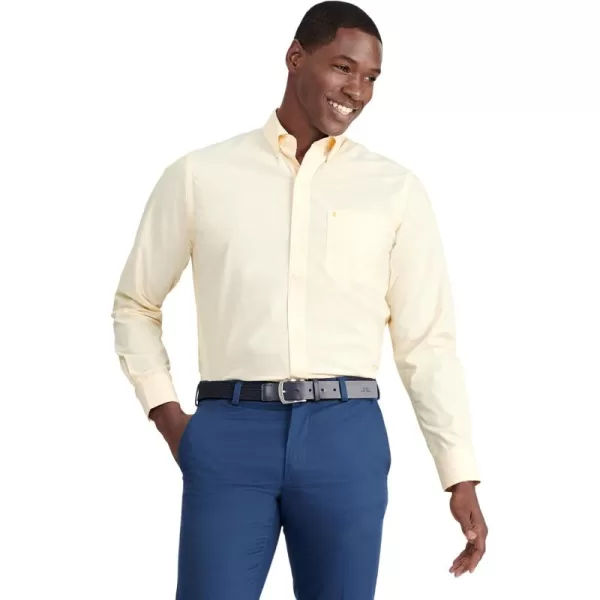 IZOD Men's Button Down Long Sleeve Stretch Performance Solid Shirt