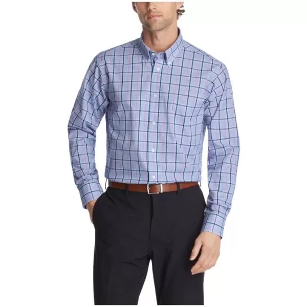 IZOD Men's Dress Shirt Regular Fit Stretch Check