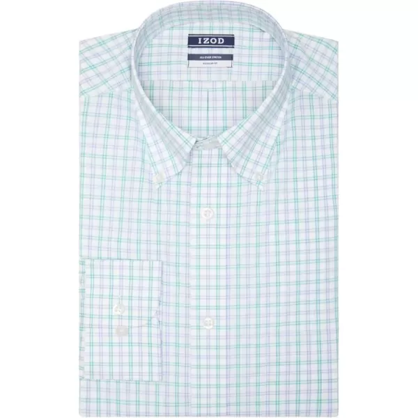 IZOD Men's Dress Shirt Regular Fit Stretch Check