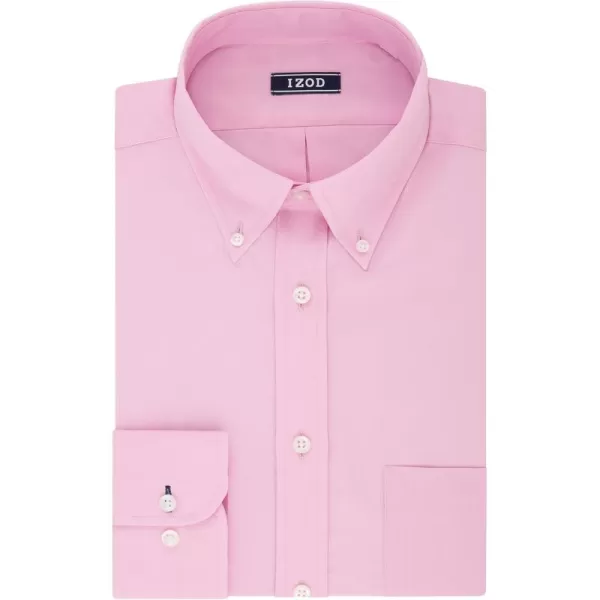 IZOD Men's Dress Shirt Regular Fit Stretch Solid Button Down Collar
