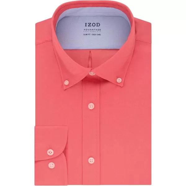 IZOD Men's Dress Shirt Slim Fit Stretch Fx Cooling Collar Solid