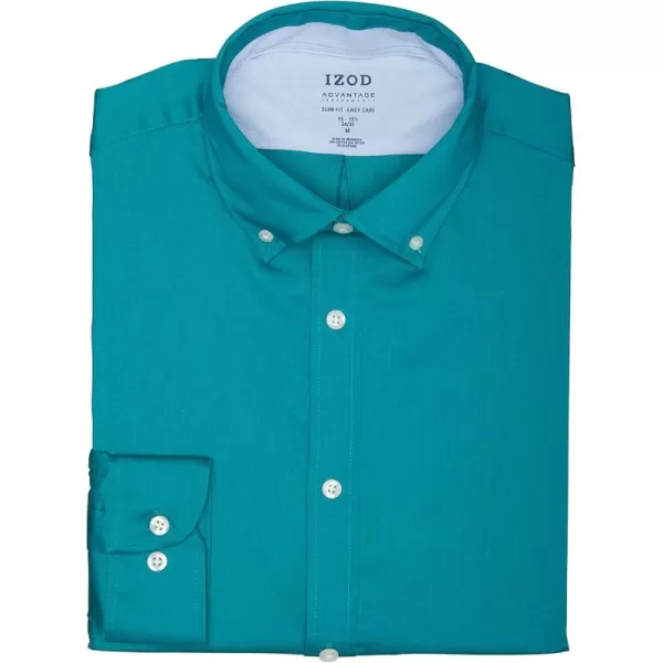IZOD Men's Dress Shirt Slim Fit Stretch Fx Cooling Collar Solid