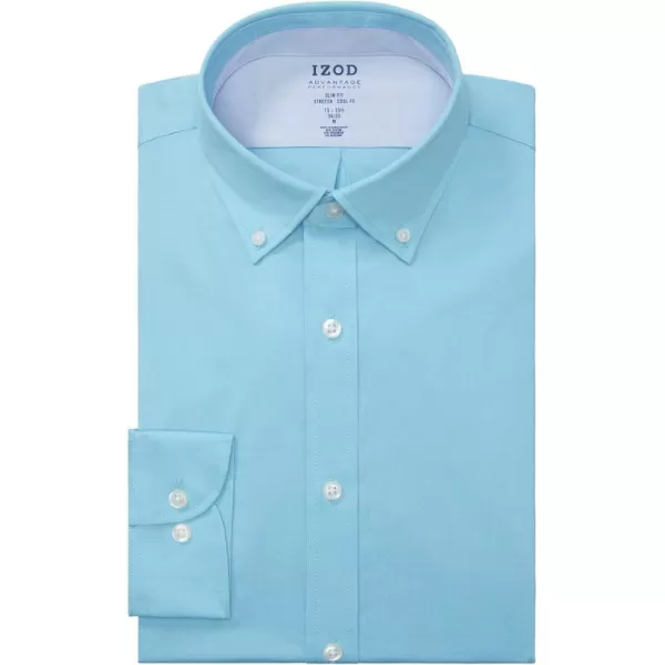 IZOD Men's Dress Shirt Slim Fit Stretch Fx Cooling Collar Solid
