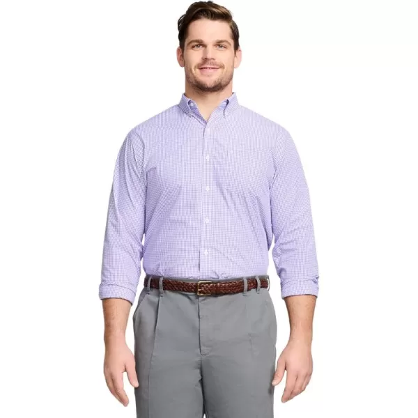 IZOD Men's Performance Comfort Long Sleeve Gingham Button Down