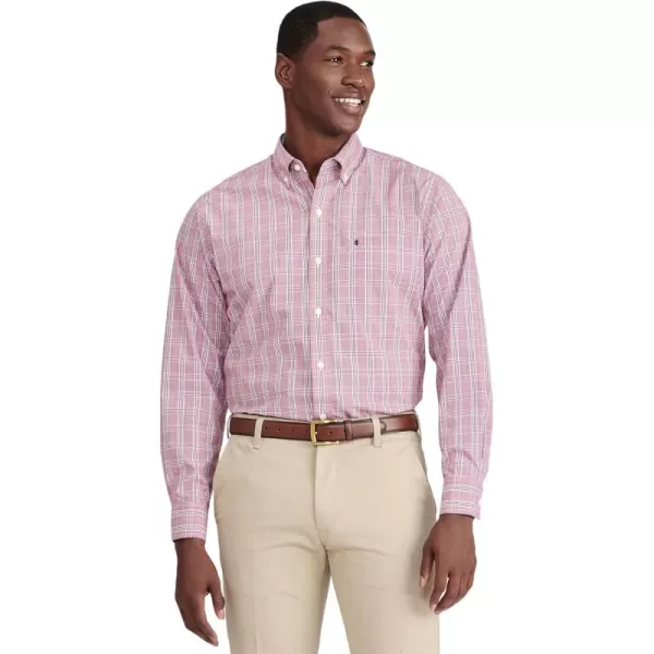 IZOD Men's Performance Comfort Long Sleeve Plaid Button Down