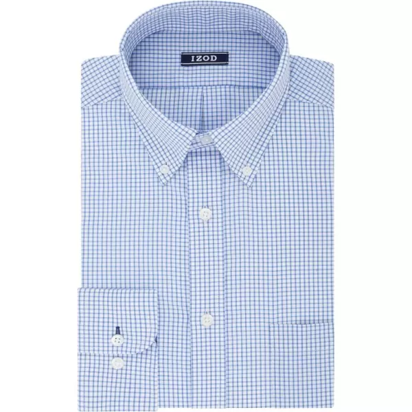 IZOD Men's Regular Fit Stretch Check Buttondown Collar Dress Shirt