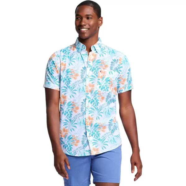 IZOD Men's Saltwater Dockside Short Sleeve Button Down Shirt