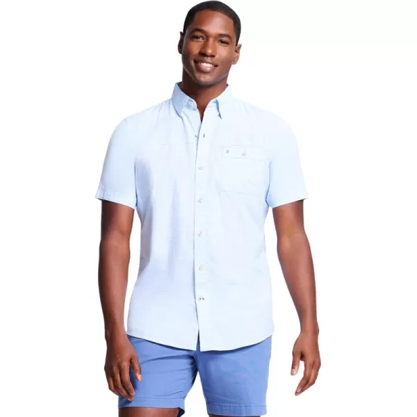 IZOD Men's Saltwater Dockside Short Sleeve Button Down Shirt