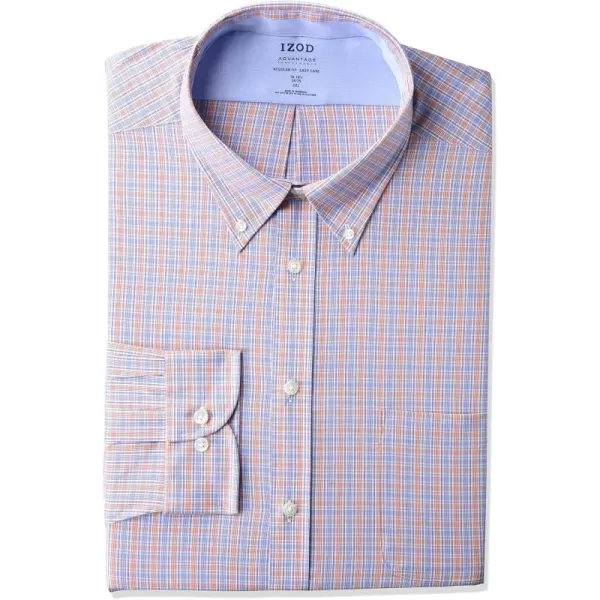 IZOD Men's Short Sleeve Dress Shirt Regular Fit Stretch Cool FX Cooling Collar Check