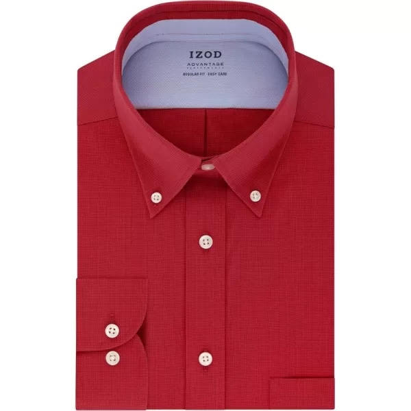IZOD Men's Short Sleeve Dress Shirt Regular Fit Stretch Cool FX Cooling Collar Check