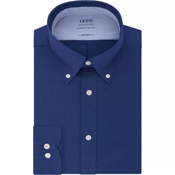 IZOD Men's Short Sleeve Dress Shirt Regular Fit Stretch Cool FX Cooling Collar Check