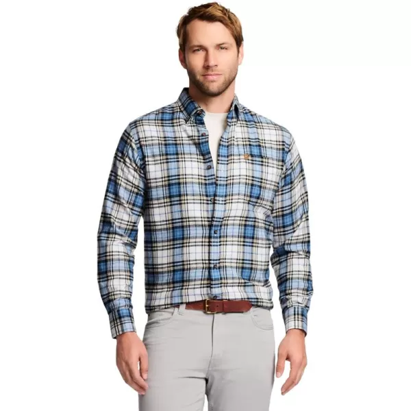 IZOD Men's Stratton Flannel Long Sleeve Button Down Shirt