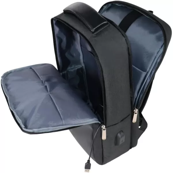 Business Laptop Backpack USB Charging Port Travel Slim Durable Computer Bag Fits 15.6, 16 and 17 Inch Laptop 