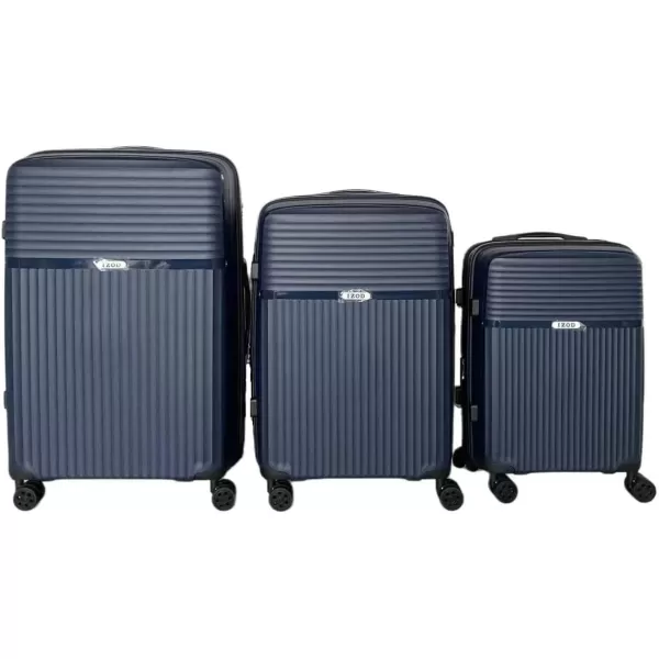 IZOD ABS Hard Shell Expandable Luggage Set - Durable ABS Hard Shell Construction - Double Water-Resistant Nylon Coil – Versatile Sizes 28", 24", 20" - 3-Piece Spinner Luggage Set 