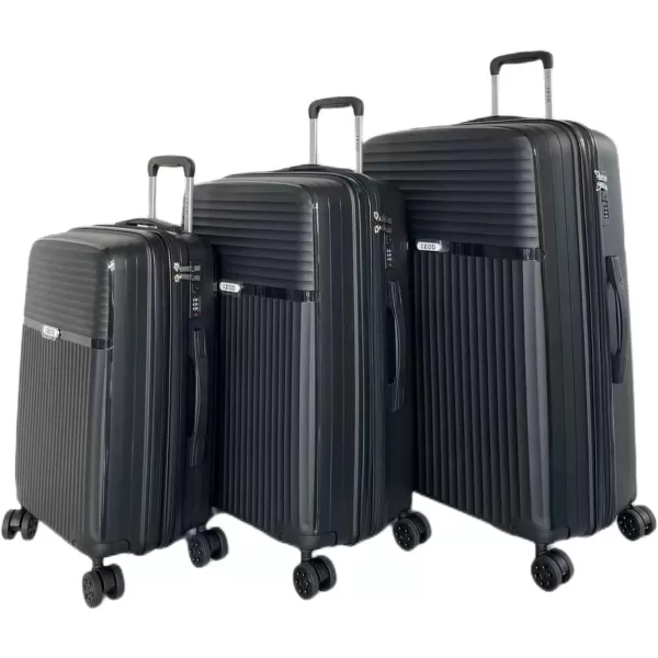 IZOD ABS Hard Shell Expandable Luggage Set - Durable ABS Hard Shell Construction - Double Water-Resistant Nylon Coil – Versatile Sizes 28", 24", 20" - 3-Piece Spinner Luggage Set 