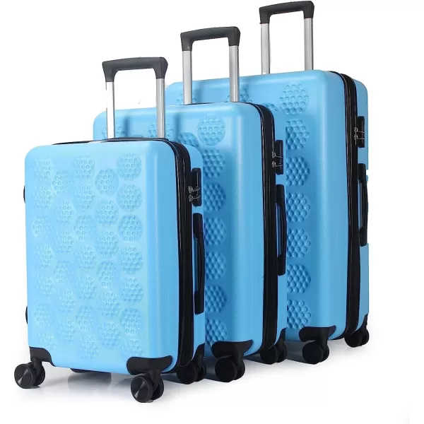 IZOD Golf Expandable ABS Hard shell Lightweight 360 Dual Spinning Wheels Combo Lock 28", 24", 20" 3 Piece Luggage Set 
