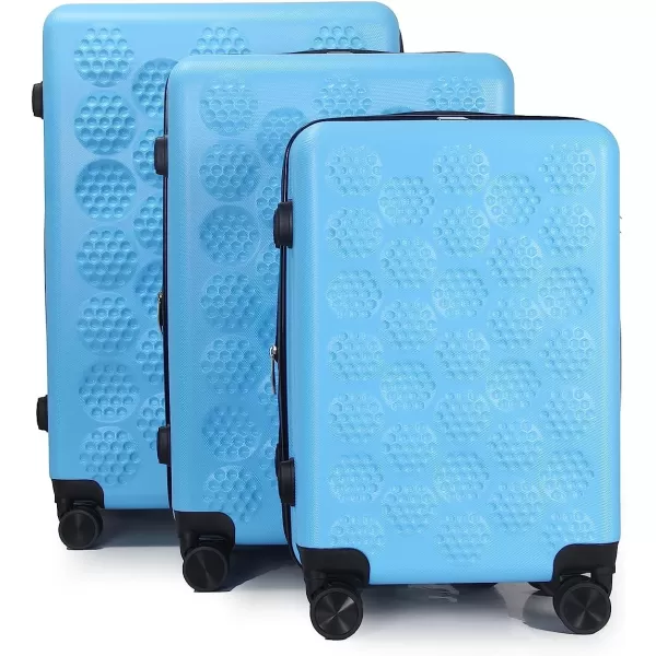 IZOD Golf Expandable ABS Hard shell Lightweight 360 Dual Spinning Wheels Combo Lock 28", 24", 20" 3 Piece Luggage Set 