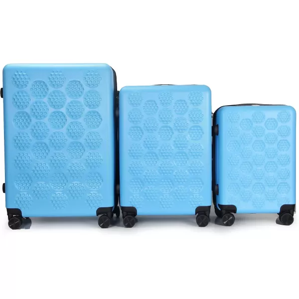 IZOD Golf Expandable ABS Hard shell Lightweight 360 Dual Spinning Wheels Combo Lock 28", 24", 20" 3 Piece Luggage Set 