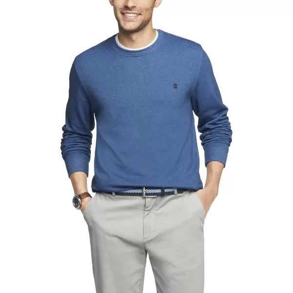 IZOD Men's Big Advantage Performance Crewneck Fleece Pullover Sweatshirt, Classic Blue, 4X-Large Tall