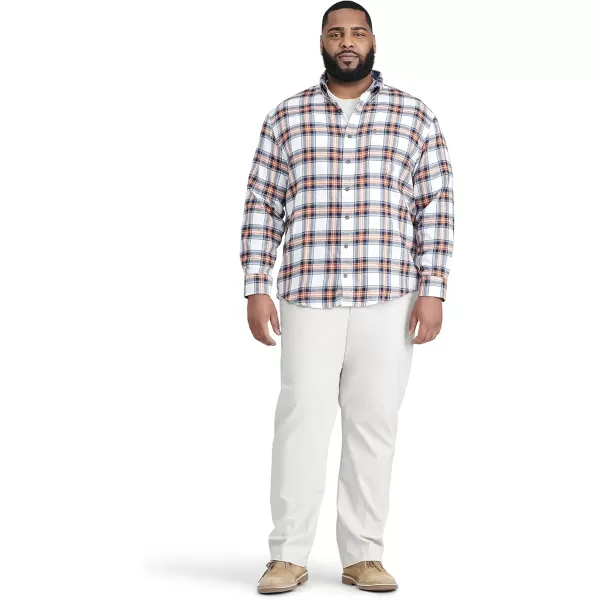 IZOD Men's Big &amp; Tall Advantage Performance Flannel Long Sleeve Stretch Button Down Shirt