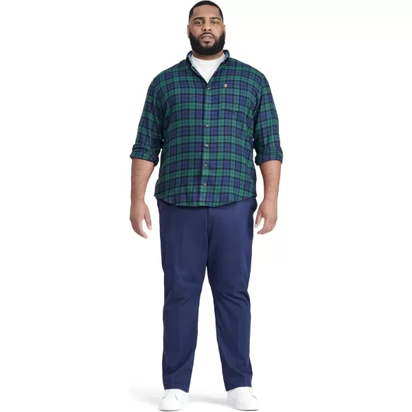 IZOD Men's Big &amp; Tall Advantage Performance Flannel Long Sleeve Stretch Button Down Shirt