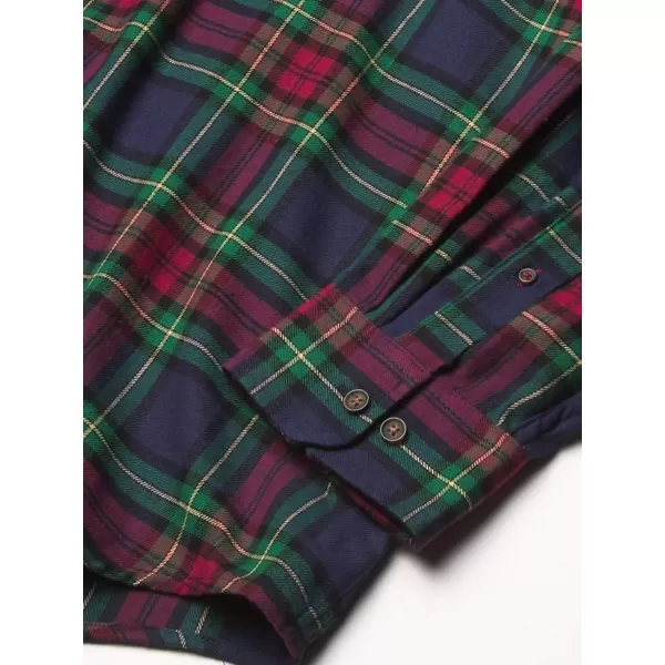 IZOD Men's Big &amp; Tall Advantage Performance Flannel Long Sleeve Stretch Button Down Shirt