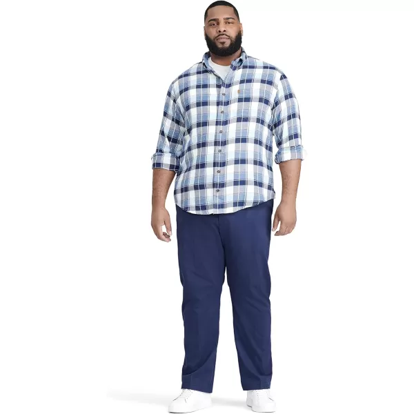 IZOD Men's Big &amp; Tall Advantage Performance Flannel Long Sleeve Stretch Button Down Shirt