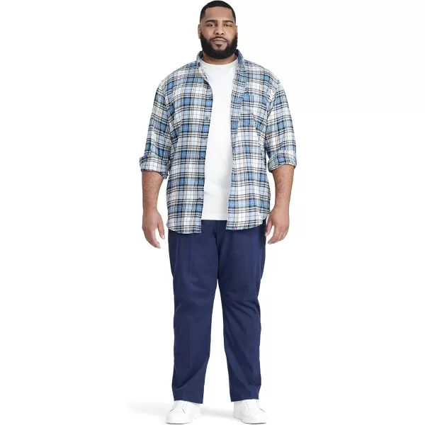 IZOD Men's Big &amp; Tall Advantage Performance Flannel Long Sleeve Stretch Button Down Shirt