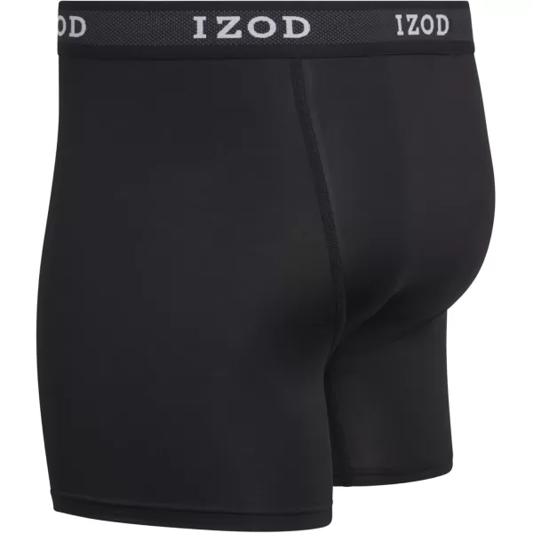 IZOD Men's Boxer Briefs– 5 Pack Performance Long Leg Boxer Briefs for Men S-2XL