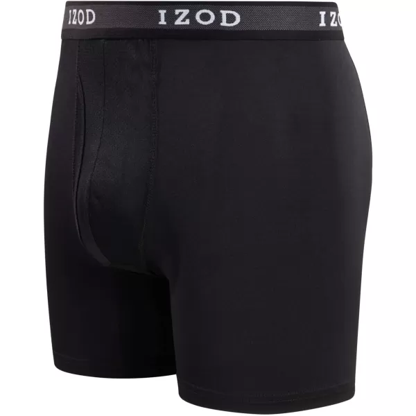 IZOD Men's Boxer Briefs– 5 Pack Performance Long Leg Boxer Briefs for Men S-2XL