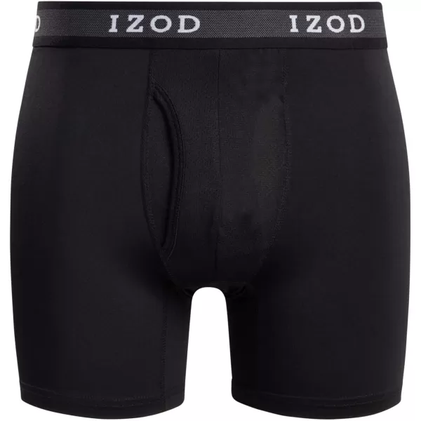 IZOD Men's Boxer Briefs– 5 Pack Performance Long Leg Boxer Briefs for Men S-2XL