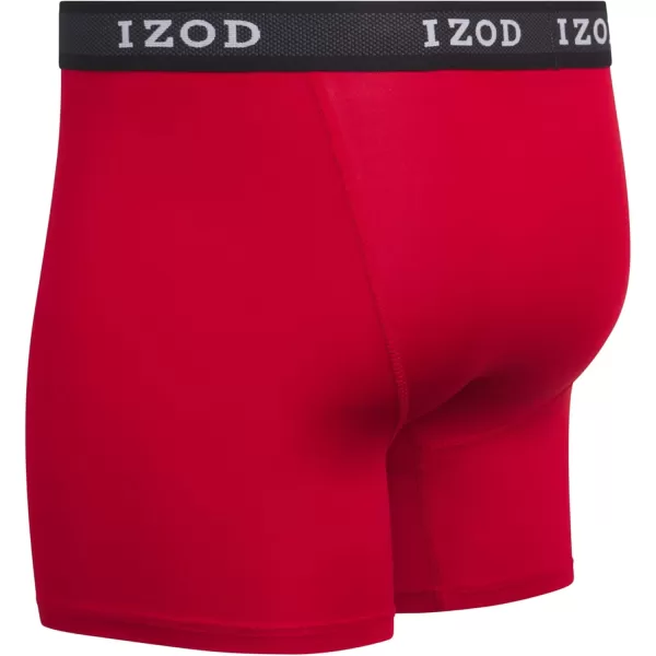 IZOD Men's Boxer Briefs– 5 Pack Performance Long Leg Boxer Briefs for Men S-2XL