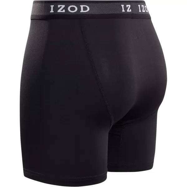 IZOD Men's Boxer Briefs– 5 Pack Performance Long Leg Boxer Briefs for Men S-2XL