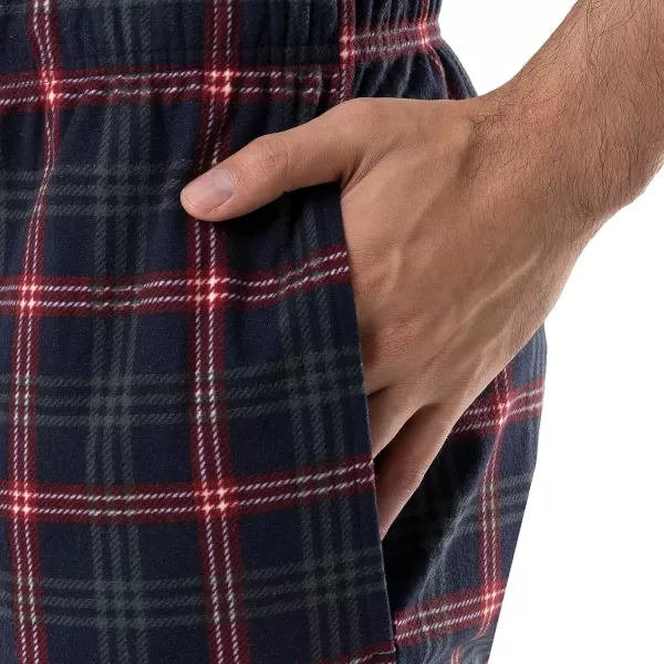 IZOD Men's Flannel-Fleece Long Sleeve Top and Pant Sleep Set