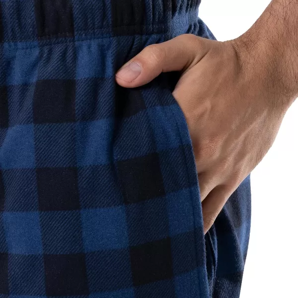 IZOD Men's Flannel-Fleece Long Sleeve Top and Pant Sleep Set